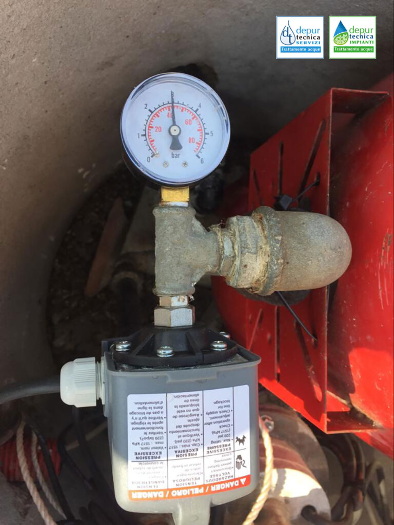 Sostituzione pressostato e manometro pompa pozzo