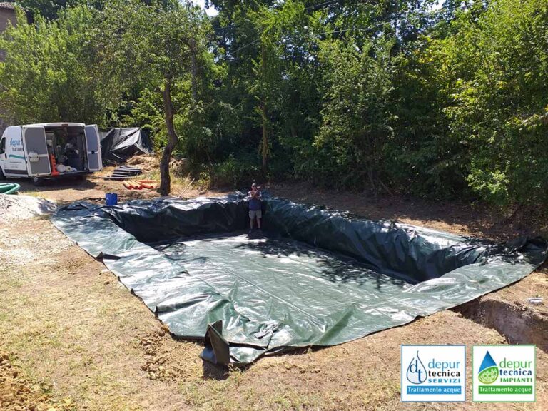 Geomembrana PE per Impianto Fitodepurazione ad Albinea, Reggio Emilia | DEPURTECNICA