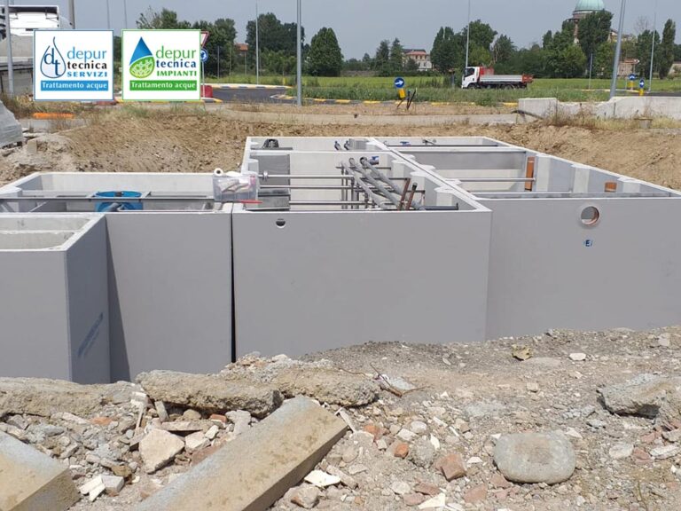Vasche in Cemento con i Fanghi Attivi per la Depurazione Acque | DEPURTECNICA