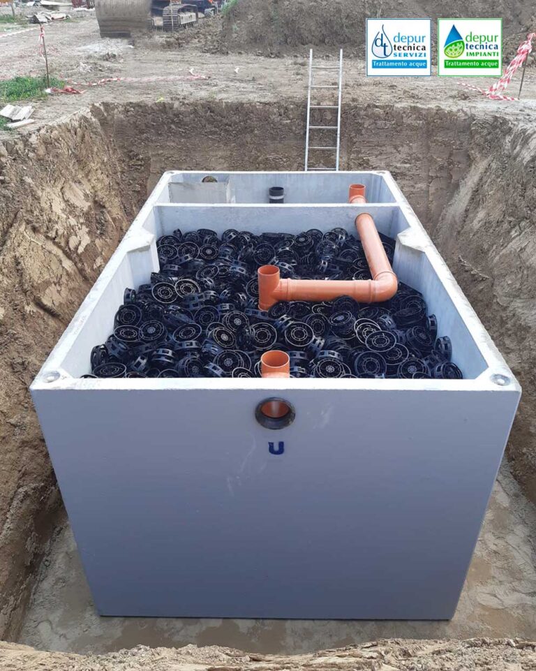Filtro Percolatore Anaerobico con Materiale Plastico di Riempimento per Trattamento Acque Reflue Domestiche | DEPURTECNICA
