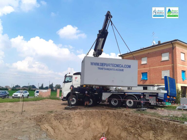 Installazione Vasca con Filtro Batterico Anaerobico e Comparto pretratttamento Imhoff per Trattamento Acque Reflue | DEPURTECNICA