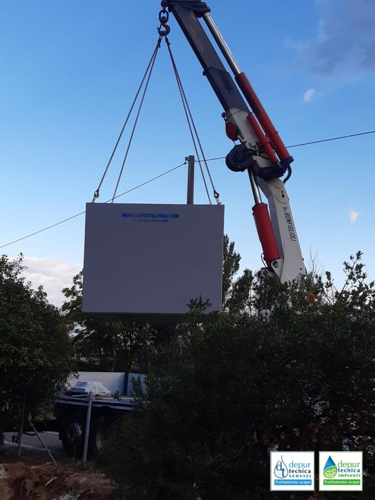 Installazione Vasca Filtro Percolatore Anaerobico, Bibbiano | DEPURTECNICA