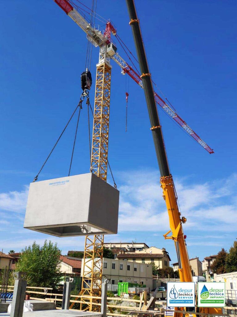 Posizionamento Vasche per il Trattamento e la Raccolta Acque Reflue Domestiche, Firenze | DEPURTECNICA