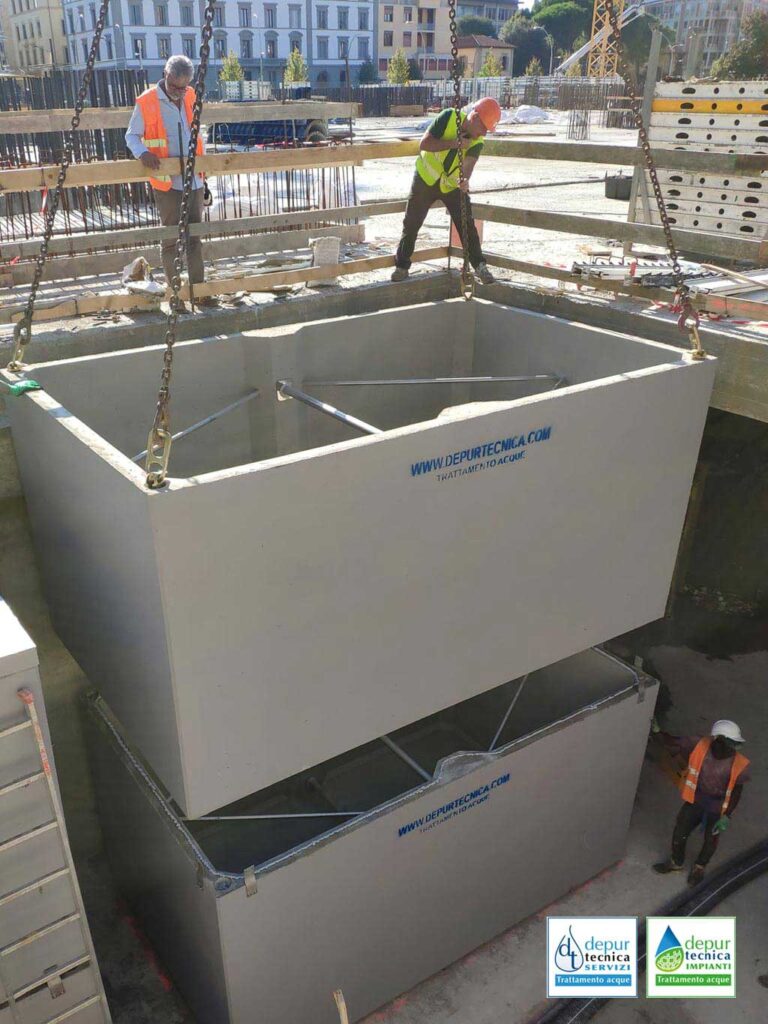 Posizionamento Vasche Per il Trattamento Acque Reflue presso Struttura Ricettiva, Firenze | DEPURTECNICA