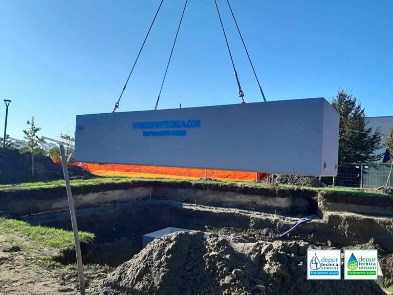 Posa della Vasca per Accumulo di Acque di un Centro Commerciale a Parma | DEPURTECNICA