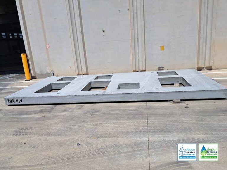 Coperchio prefabbricato in cemento armato per impianto di sollevamento acque a Chieti | DEPURTECNICA